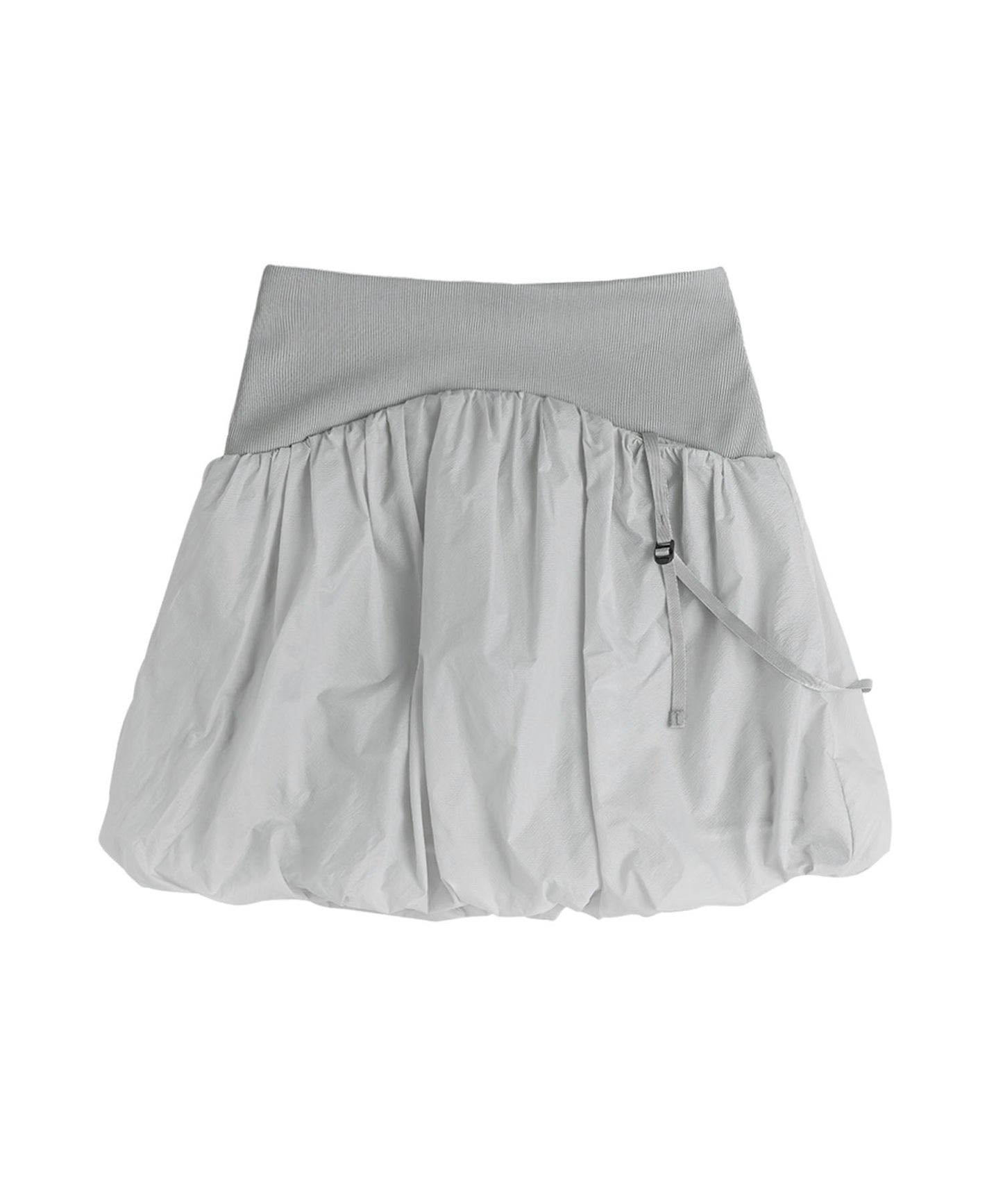 OJOS REVERSIBLE MIDI PADDED SKIRT GREY