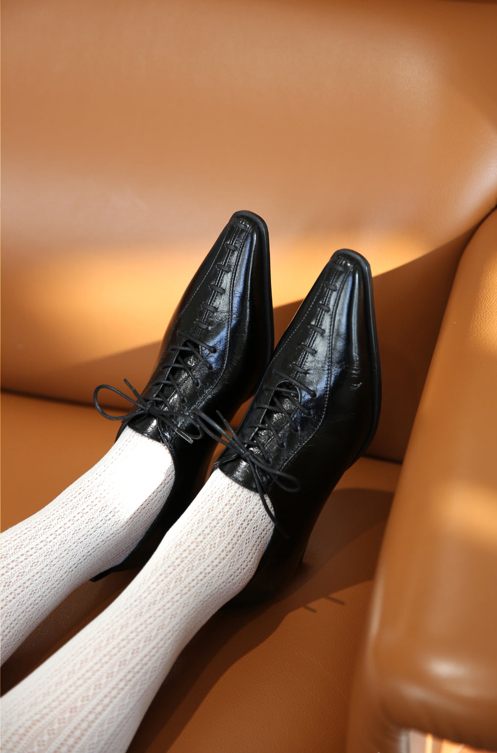 GEMMA STILETTO (4CM) / SHINY BLACK