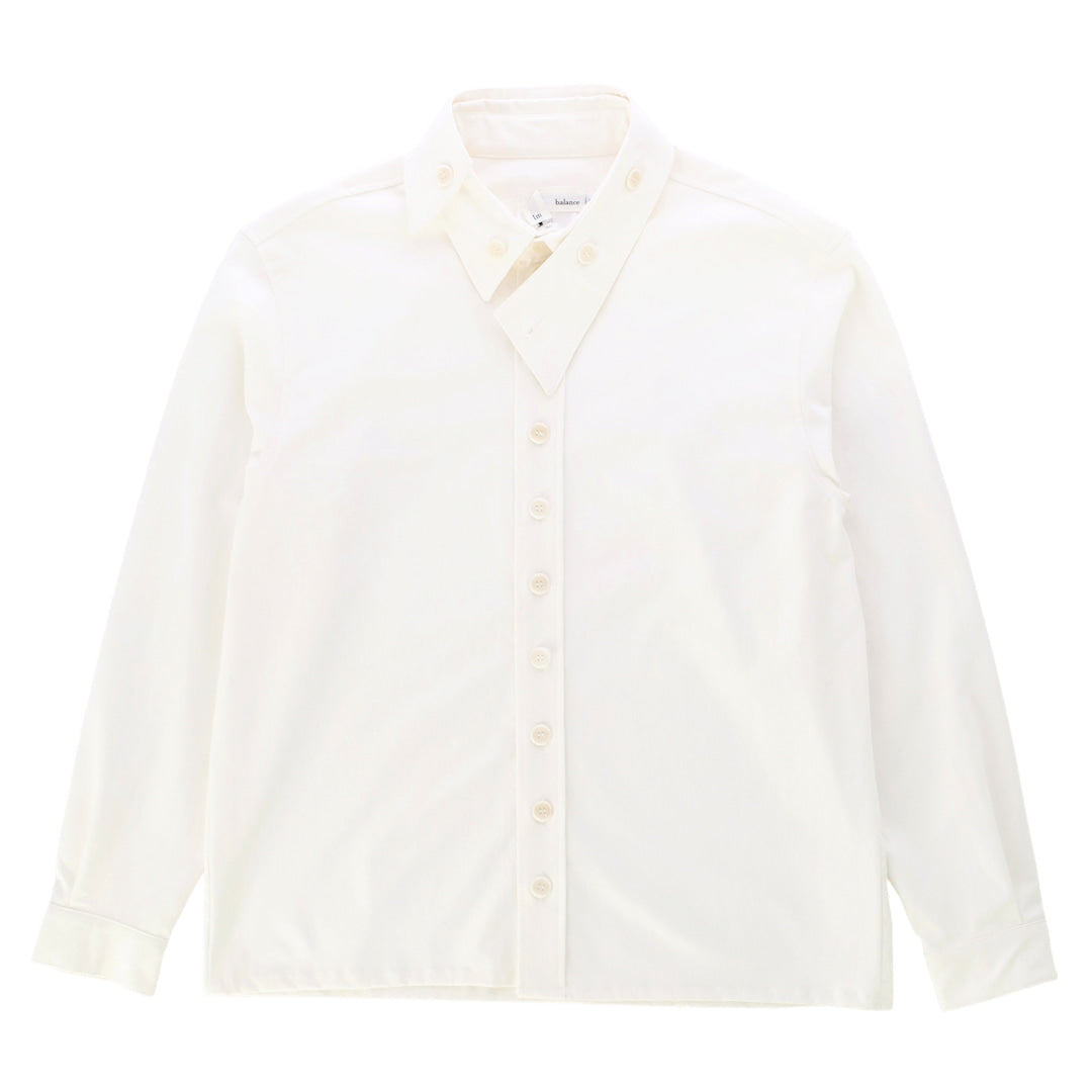 LAYERED COLLARS SHIRTS_VER IMBALANCE(WHITE)