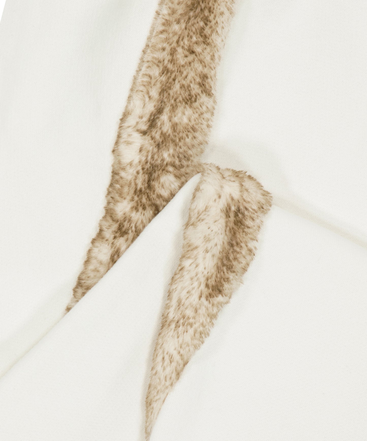 SIDE FUR TRIM SWEATPANTS - IVORY
