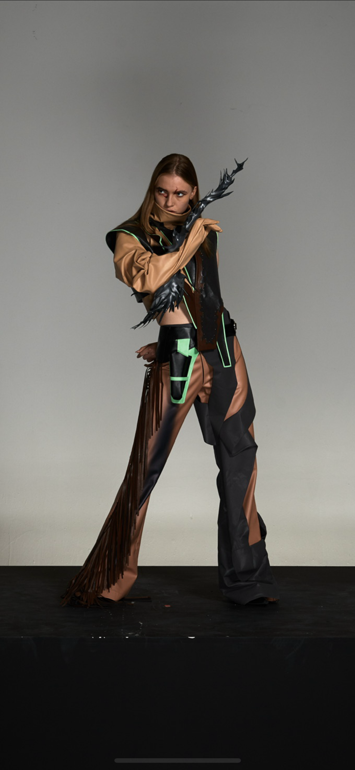 LEATHER PANEL JACKET