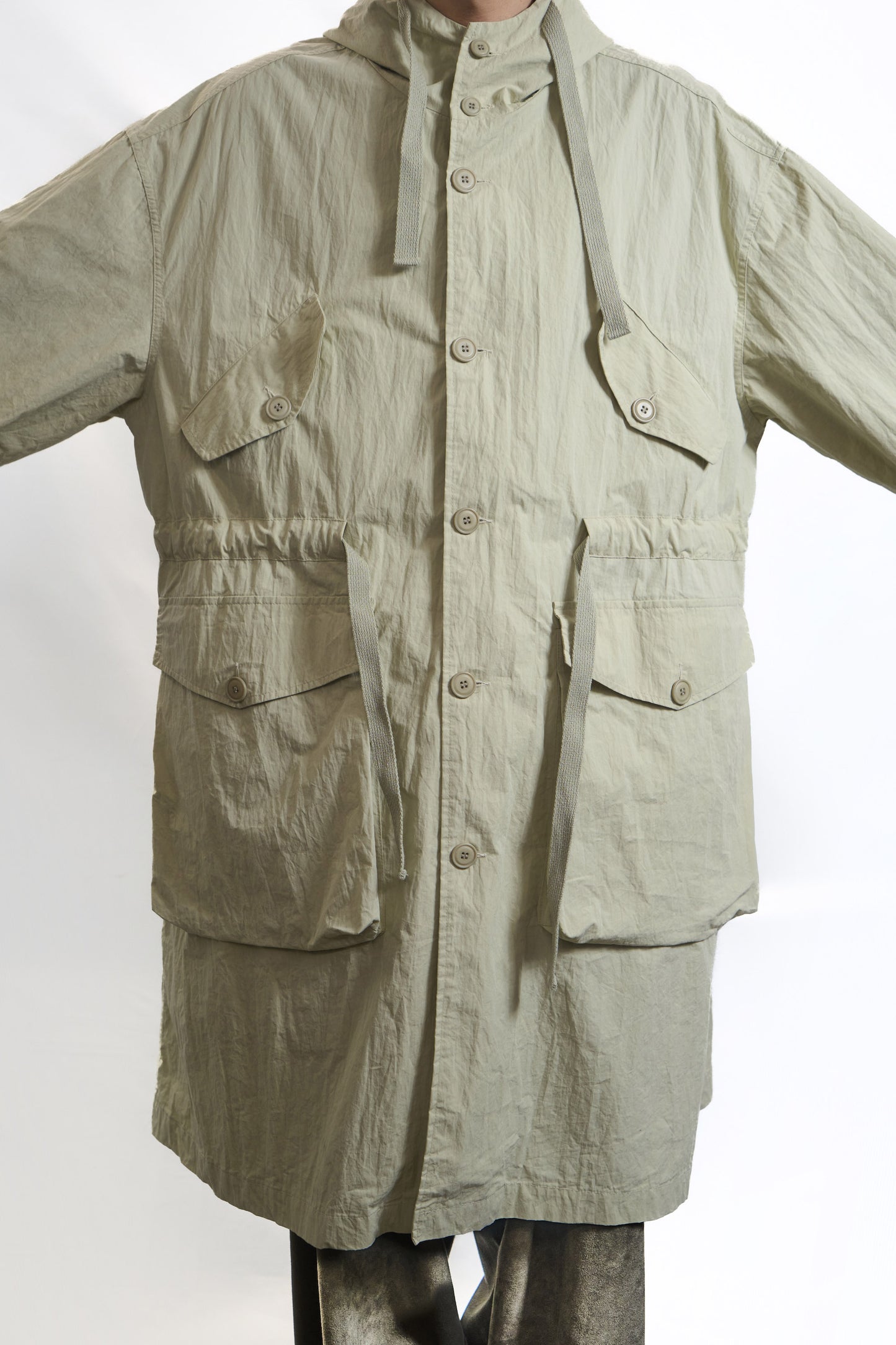 75-RC ROUGH SHELL COAT WASHED BUTTER