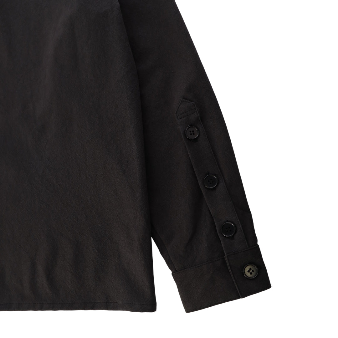 LAYERED COLLARS SHIRTS_VER IMBALANCE(BLACK)