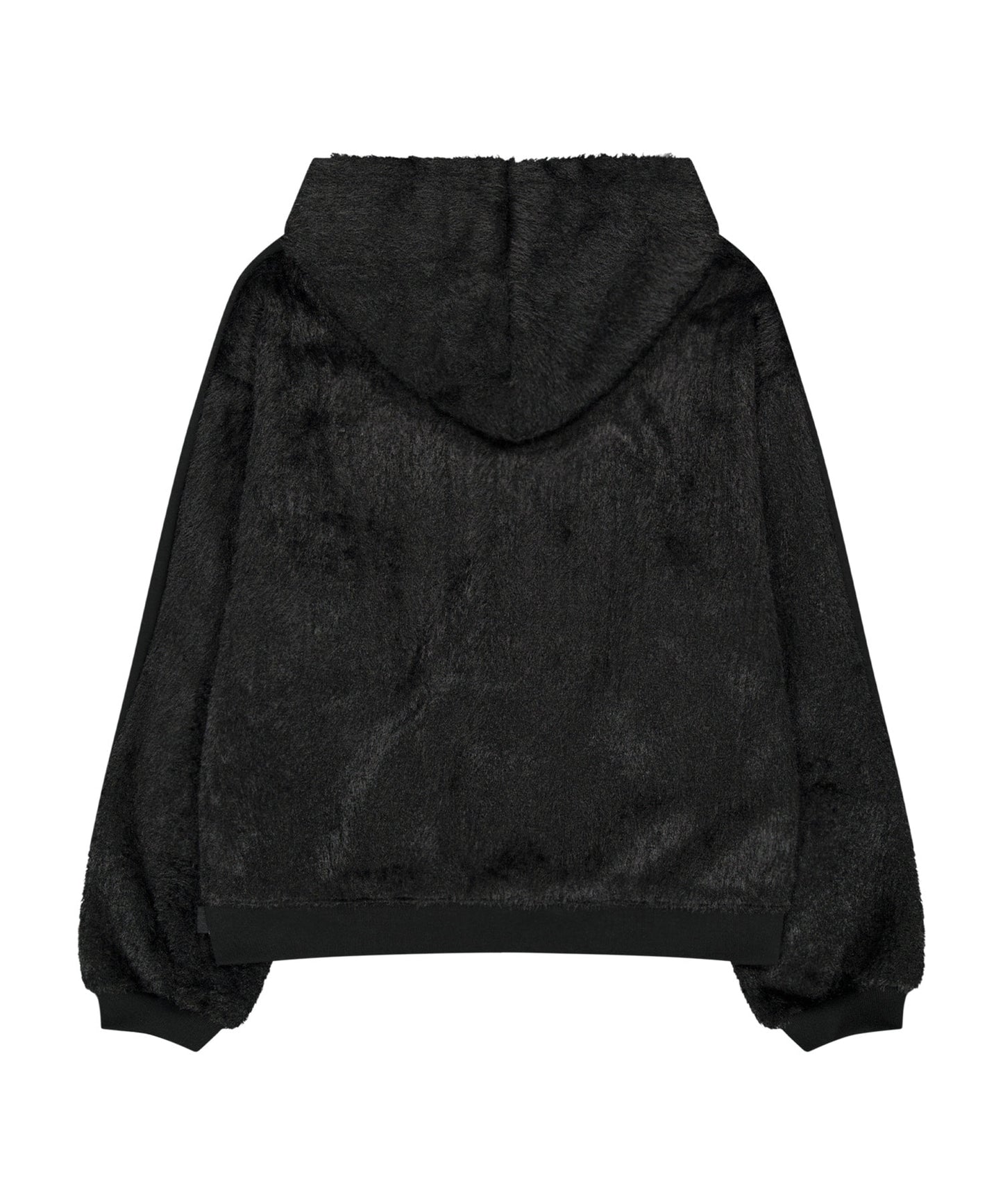 KNIT BACK HOODIE - BLACK