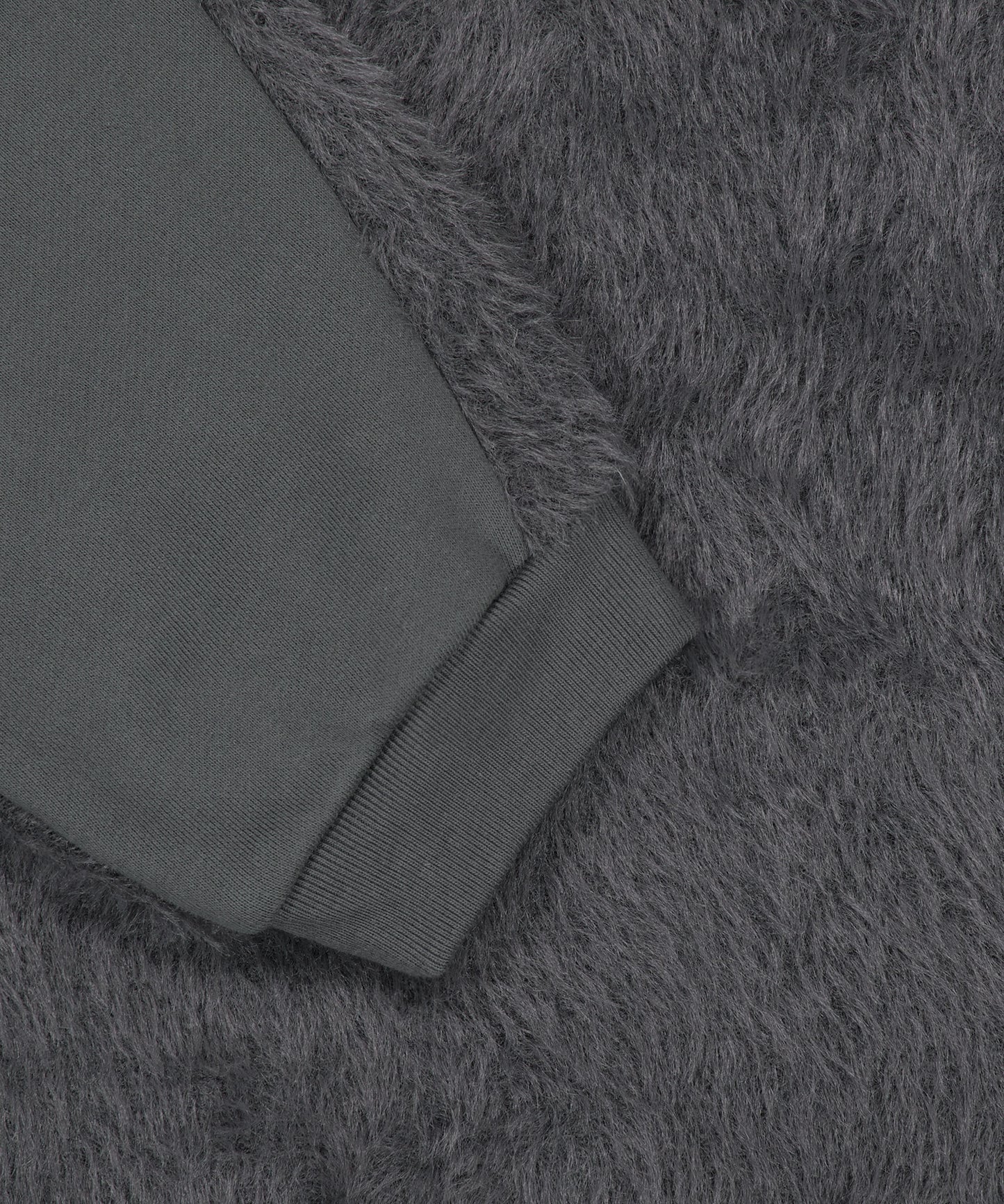 KNIT BACK HOODIE - CHARCOAL