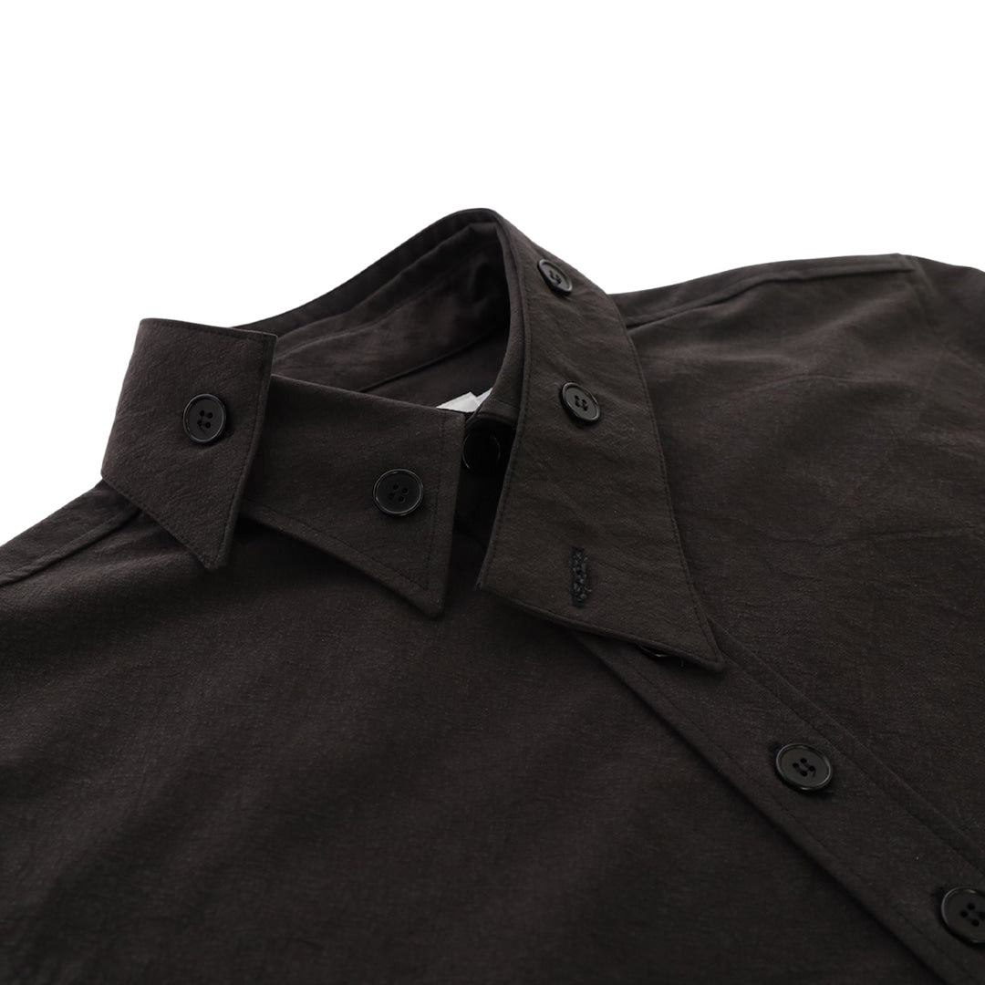 LAYERED COLLARS SHIRTS_VER IMBALANCE(BLACK)