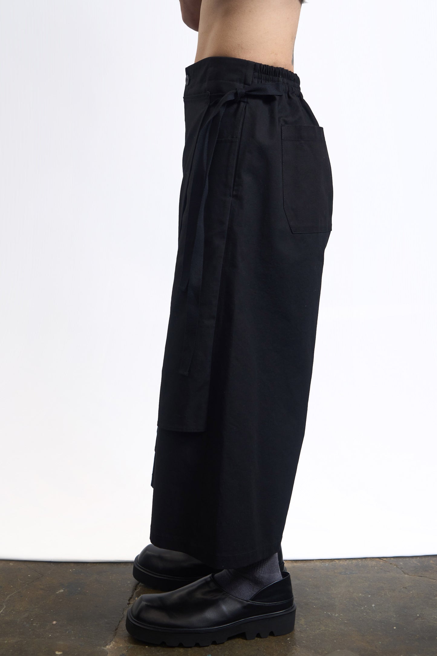 MINGILI WRAP FRONT WIDE-LEG PANTS