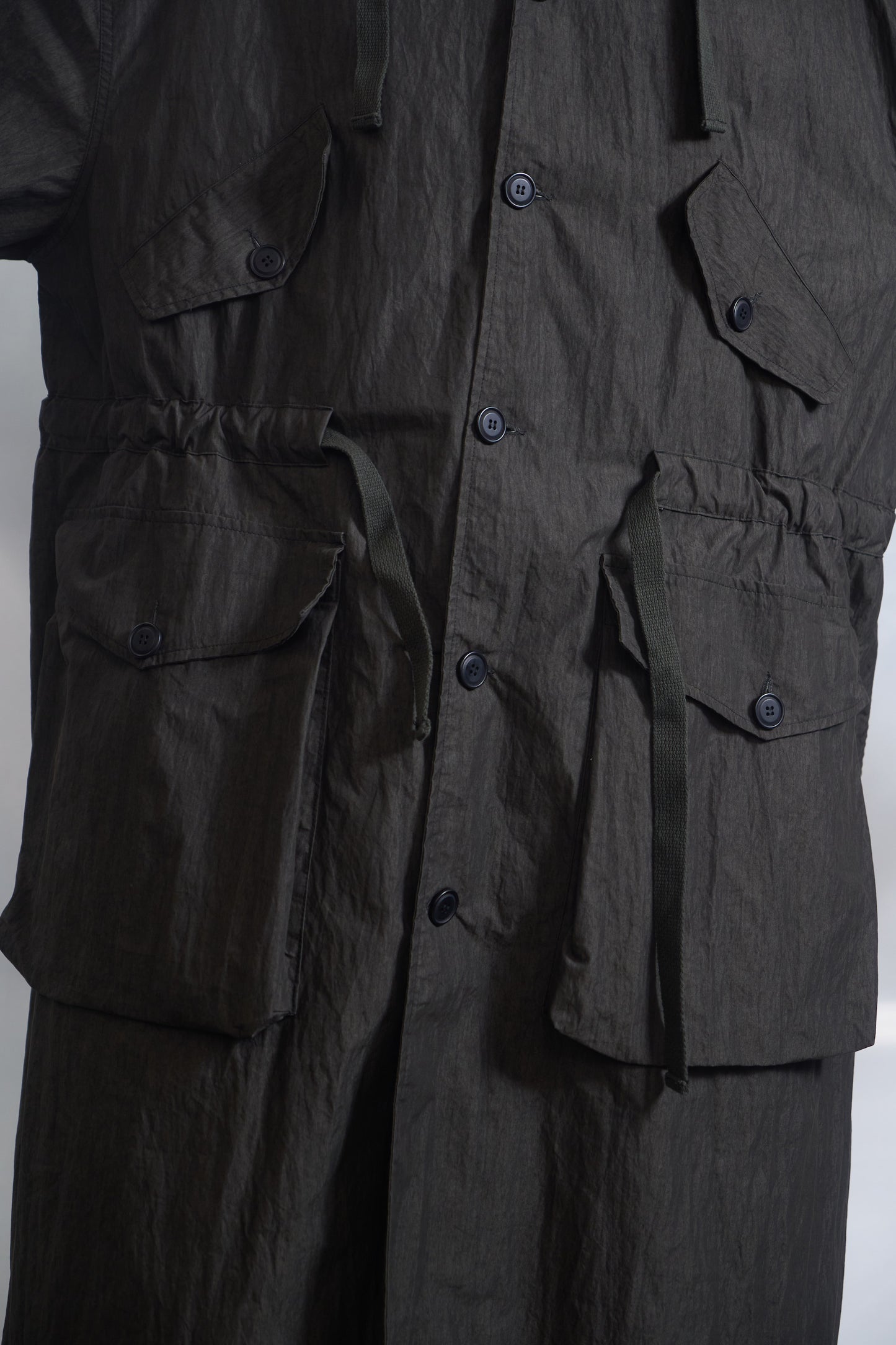 75-RC ROUGH SHELL COAT DUST CHARCOAL