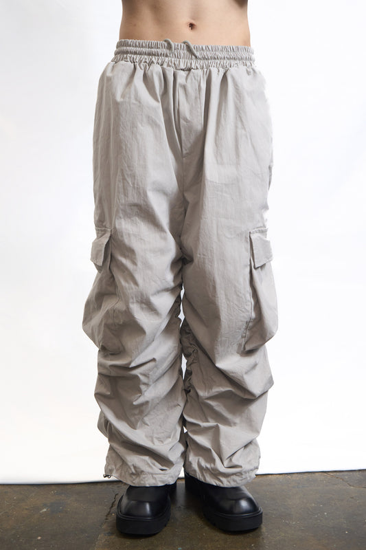 MINGILI GATHERED CARGO PANTS STONE GREY