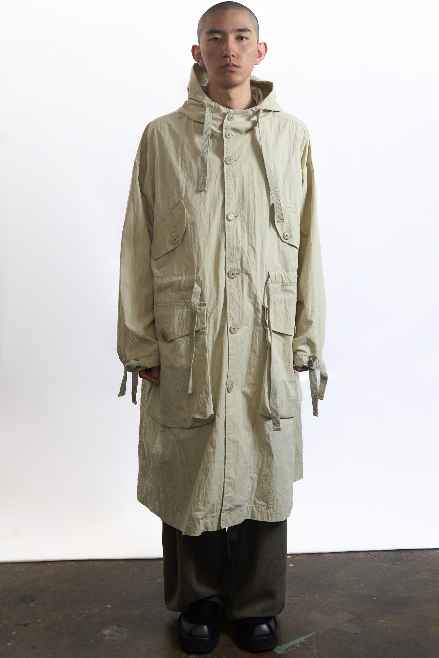 75-RC ROUGH SHELL COAT WASHED BUTTER