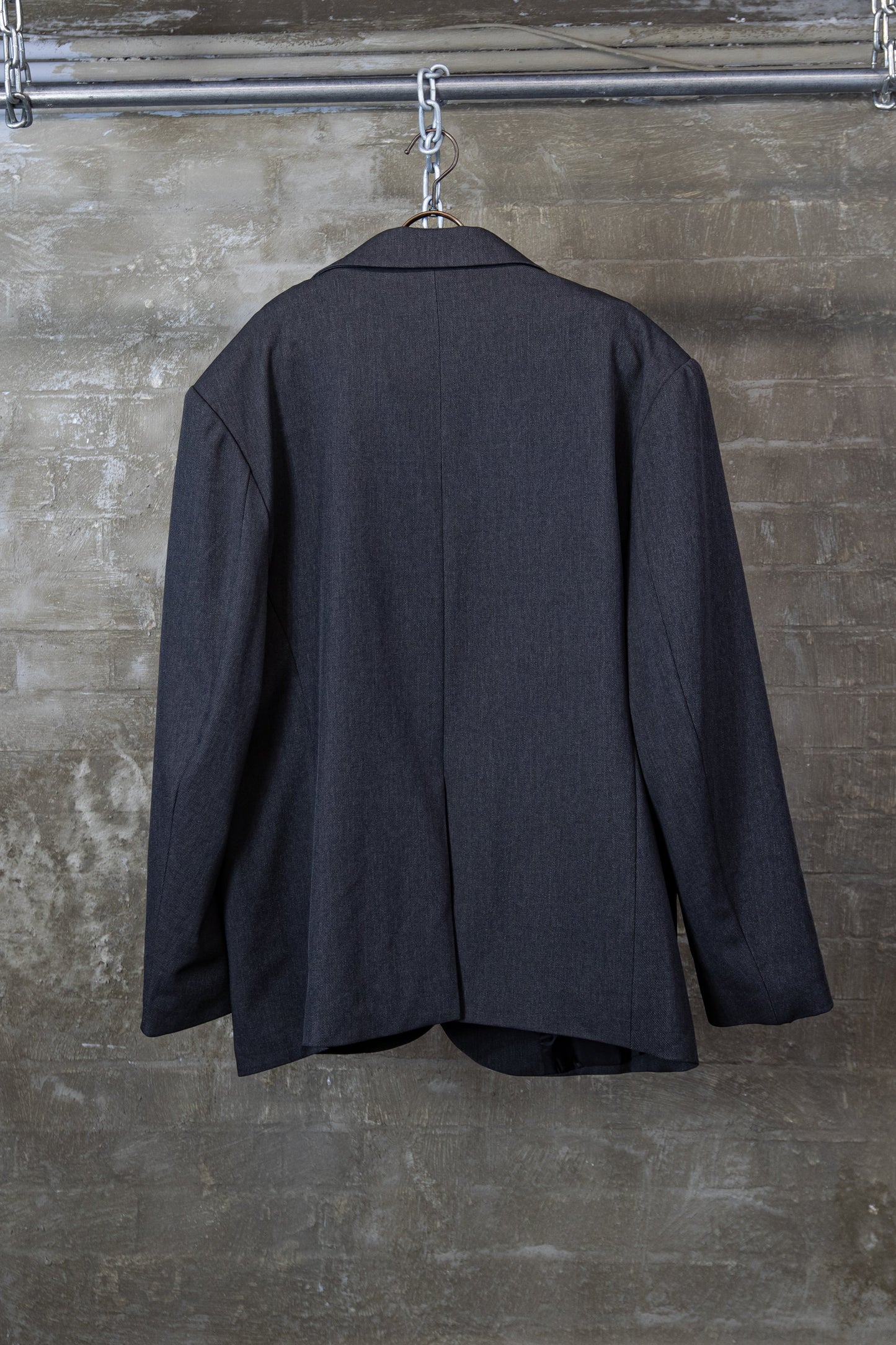 OVERSIZED TAILORED BLAZER — GREY