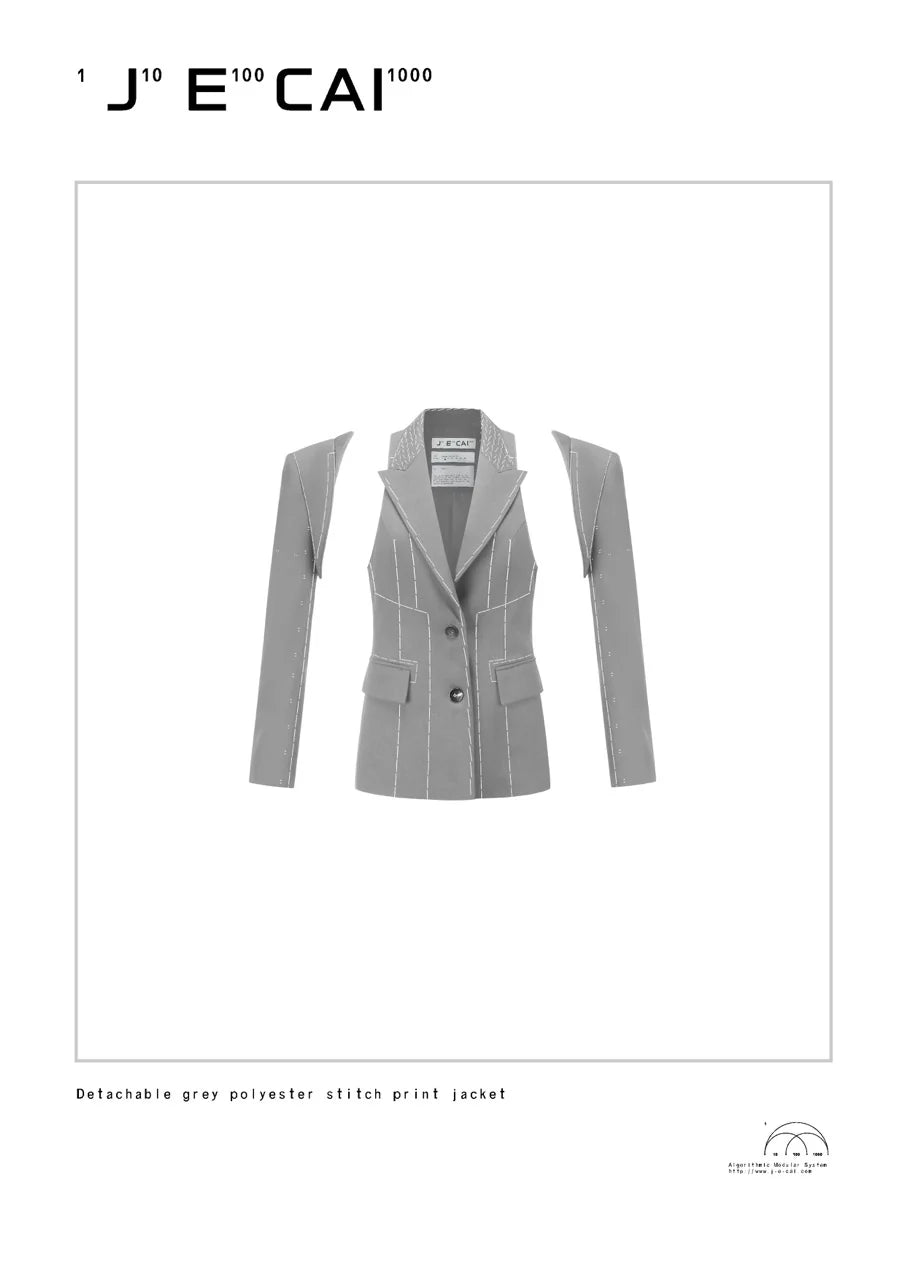 DETECHABLE STITCH PRINTED JACKET