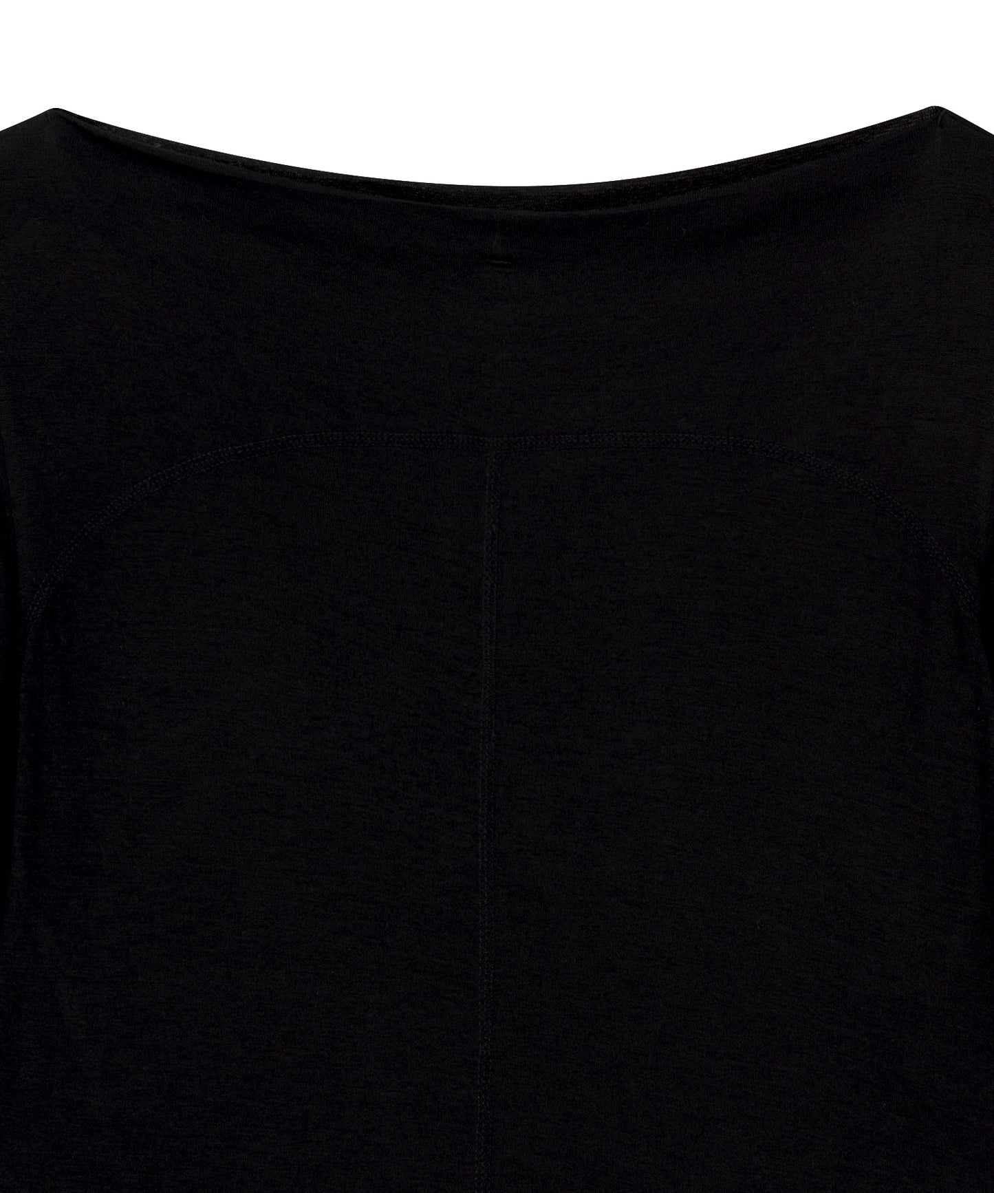 CURVED CUT LAYERED TEE - BLACK