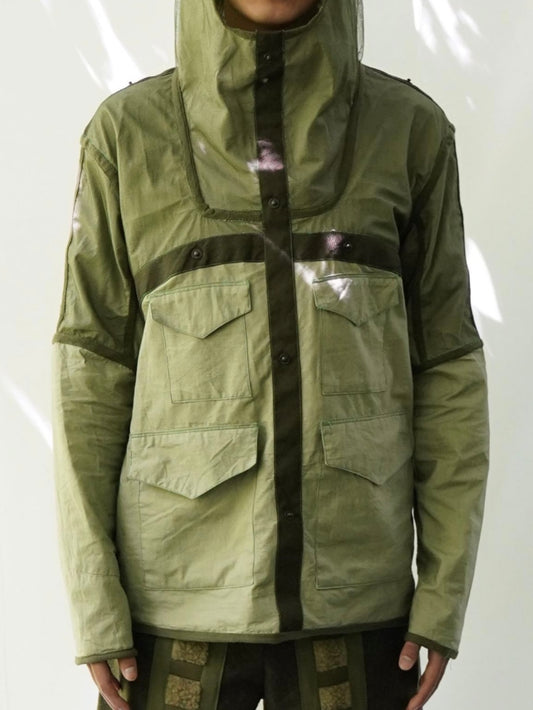HANWI MESH HOODED TOP
