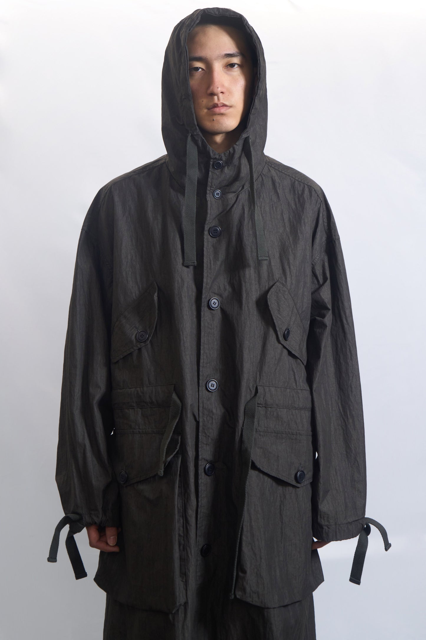 75-RC ROUGH SHELL COAT DUST CHARCOAL