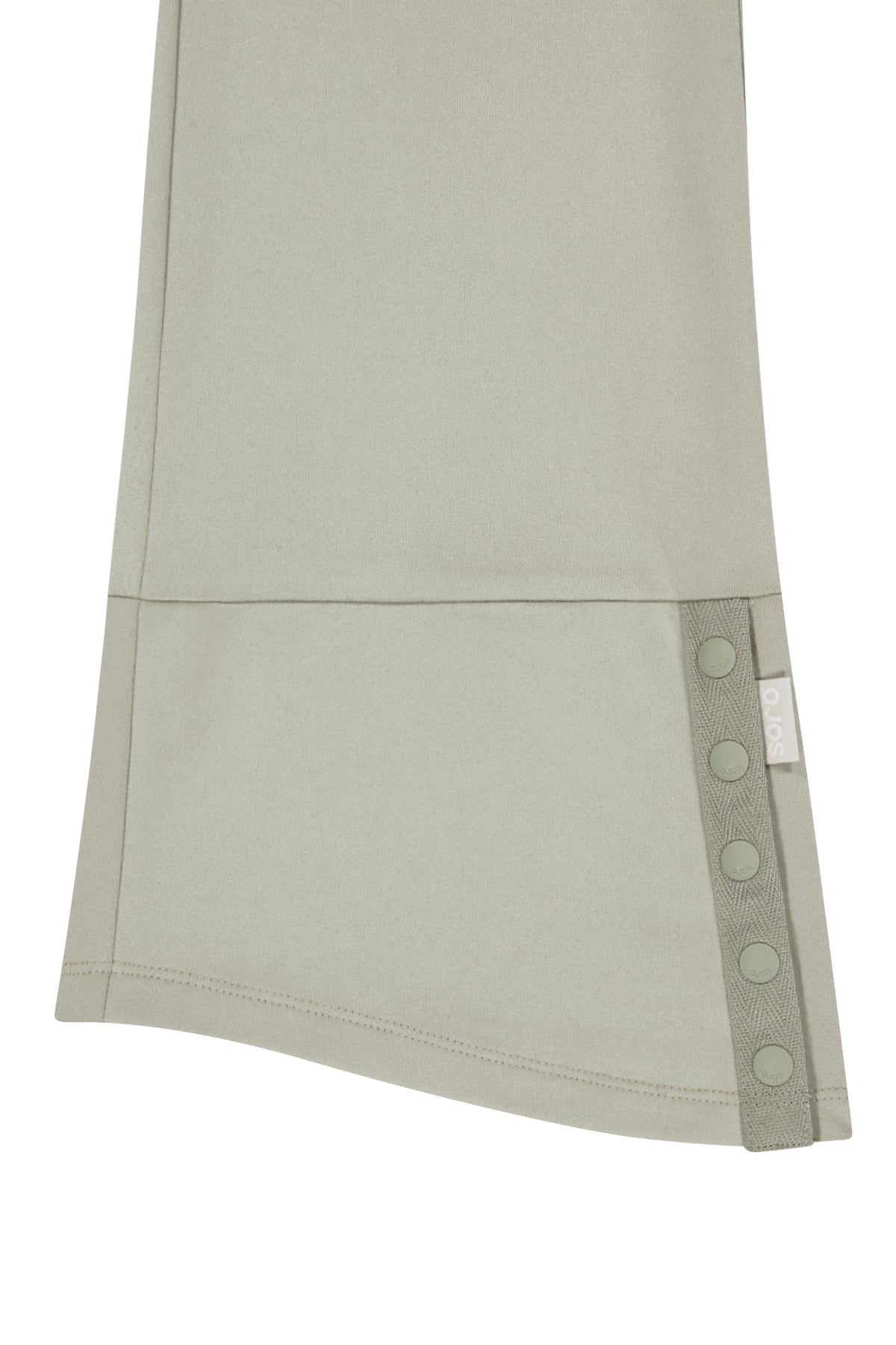 BUTTON SLIT BOOTCUT PANTS - MINT GREY