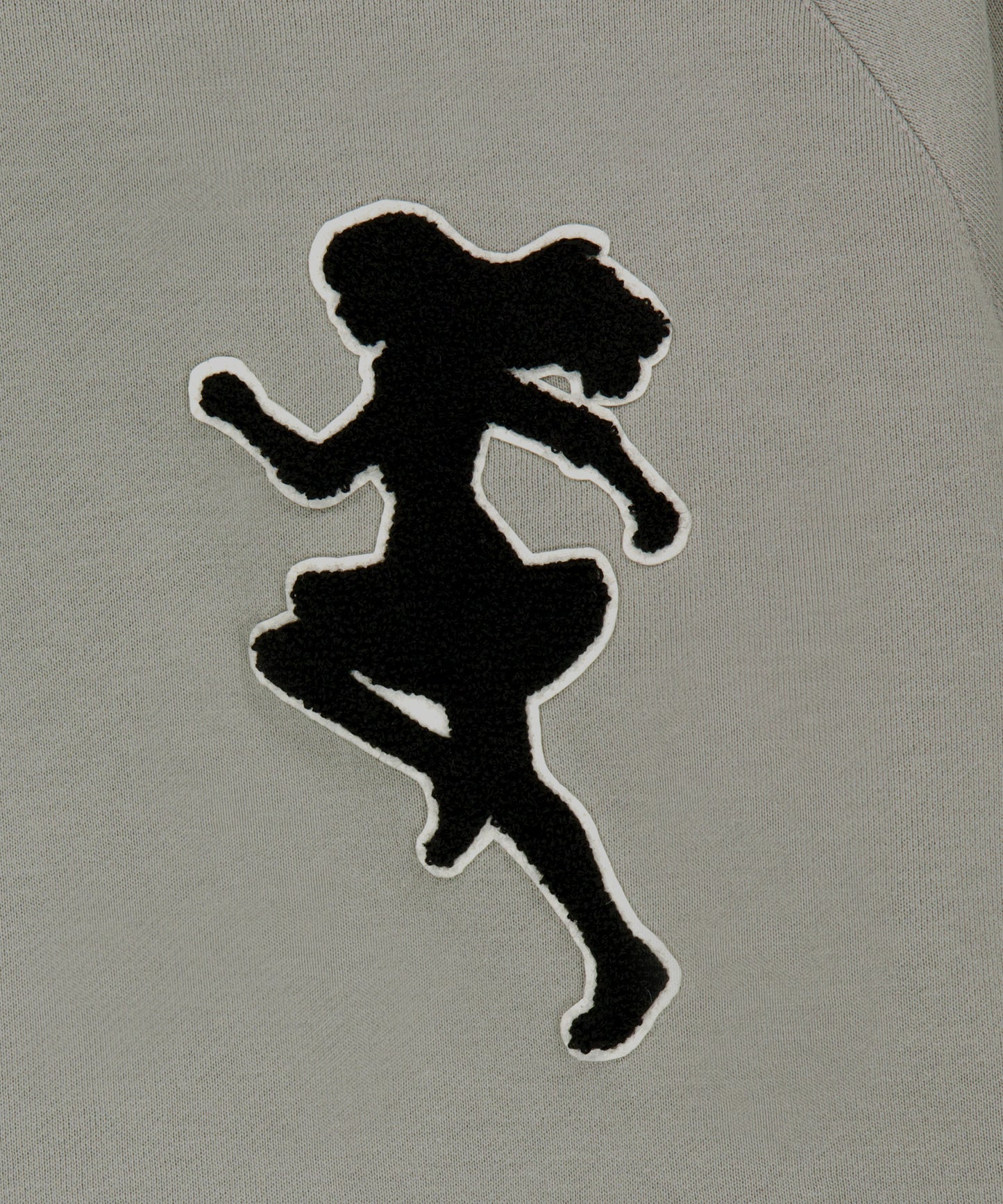 KNIT BACK HOODIE - MINT GREY