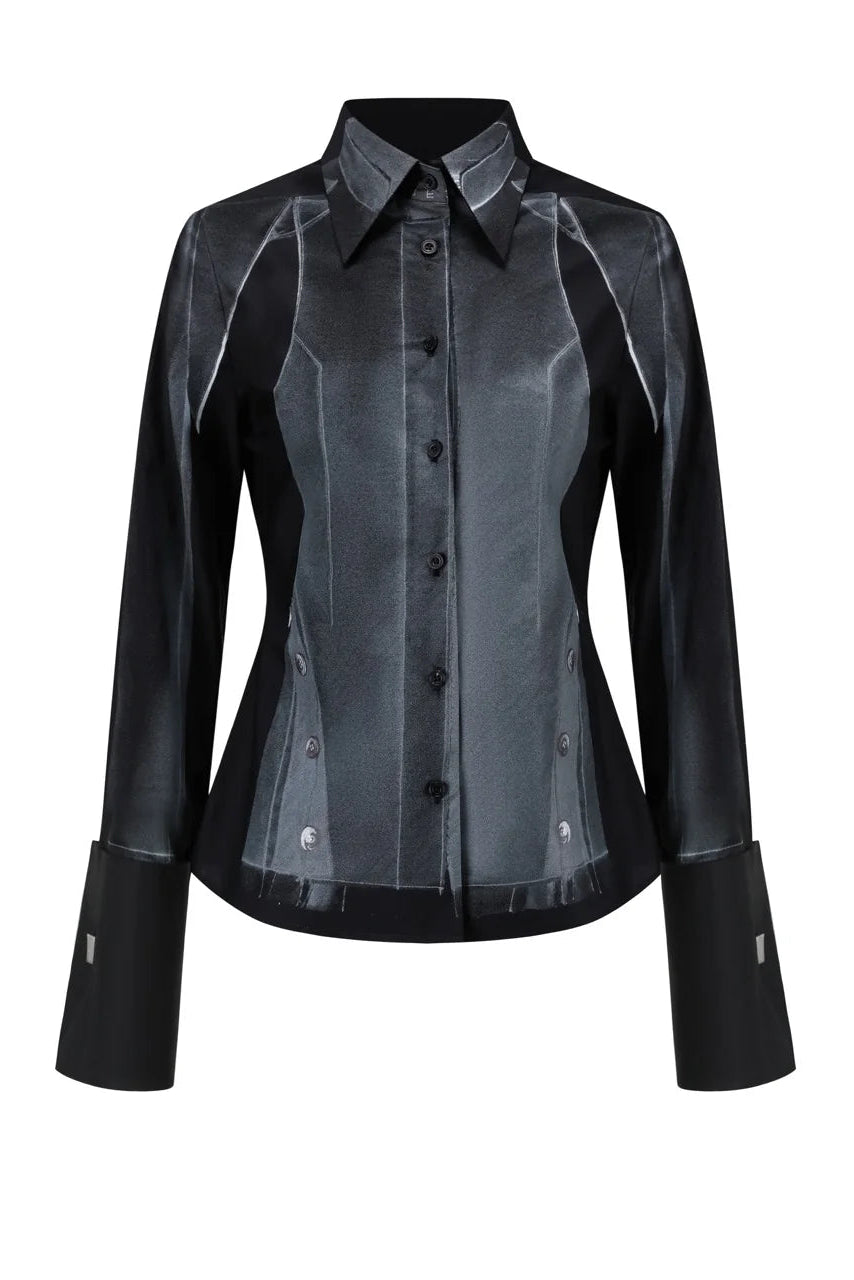 PRINTED LONG SLEEVE SHIRT SLIM FIT