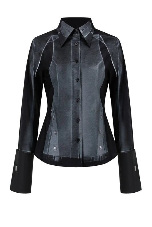 PRINTED LONG SLEEVE SHIRT SLIM FIT
