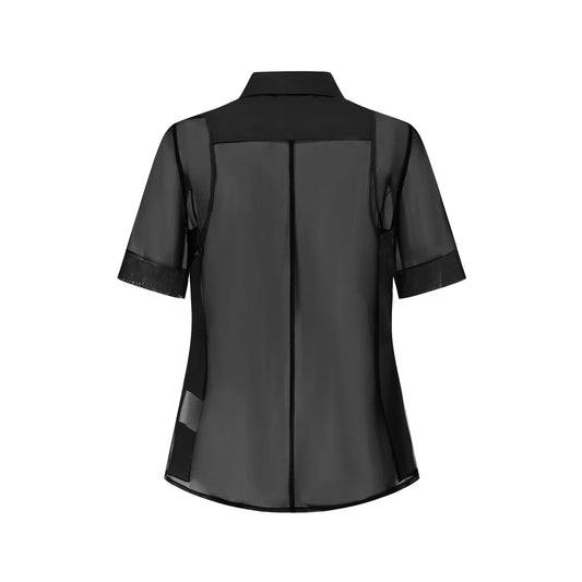SHEER SHORT SLEEVE SHIRT TAILORED SLIM FIT