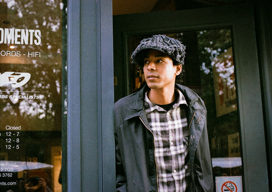 MURAKAMI BAKER BOY BLACK DENIM HAT