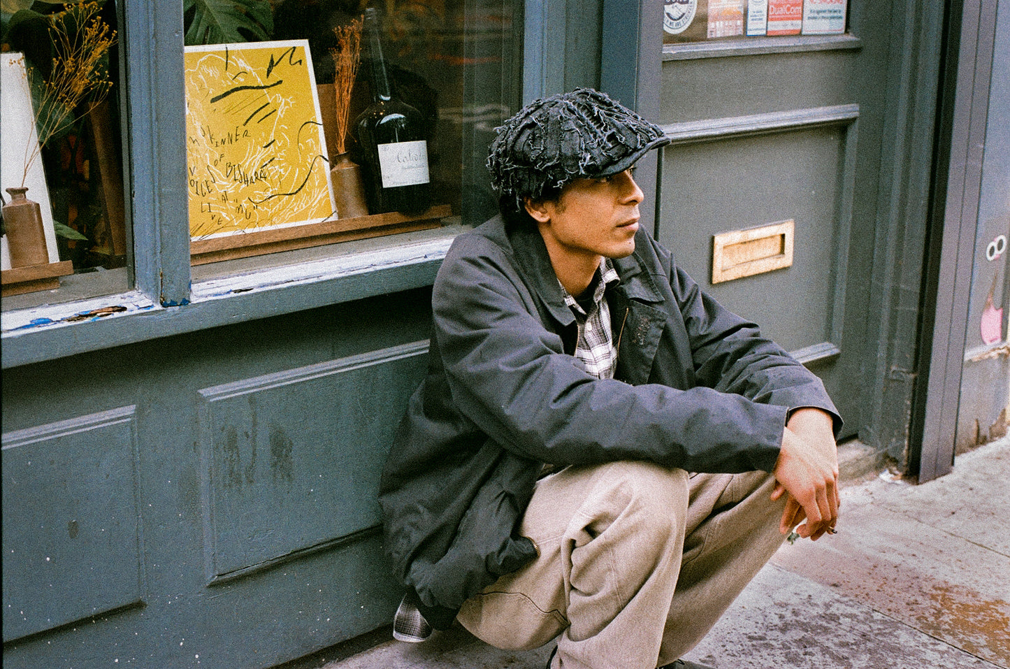 BAKER BOY BLACK DENIM HAT