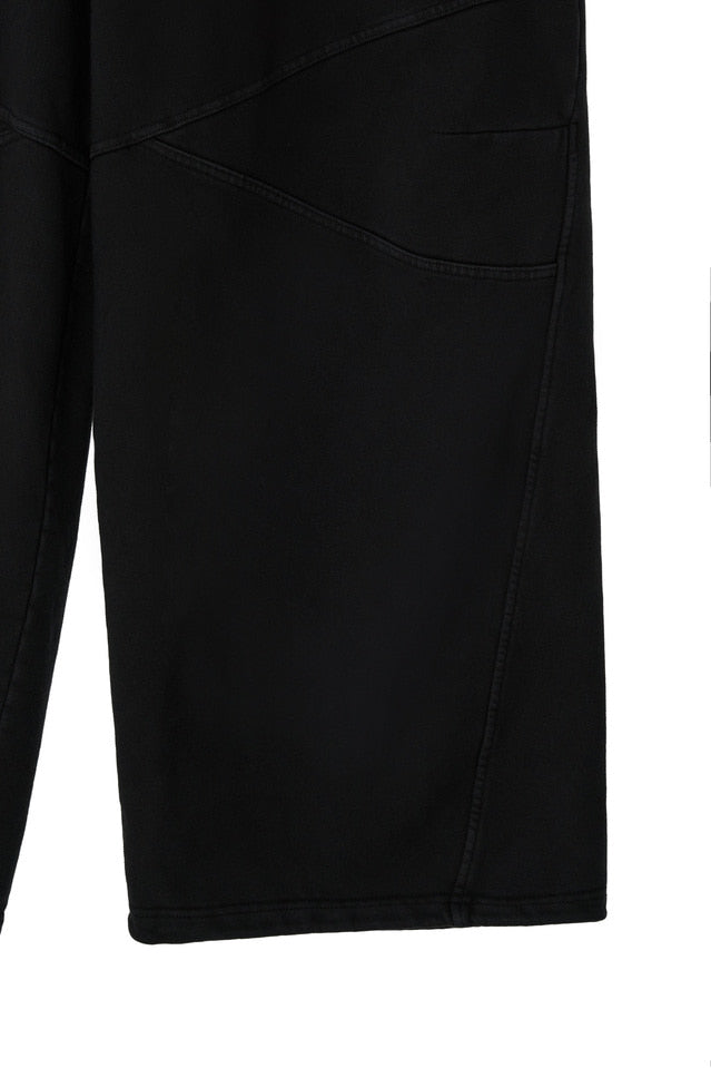 DYED CIRCLE LOGO OVER-FIT ARMOR SWEAT PANTS BLACK