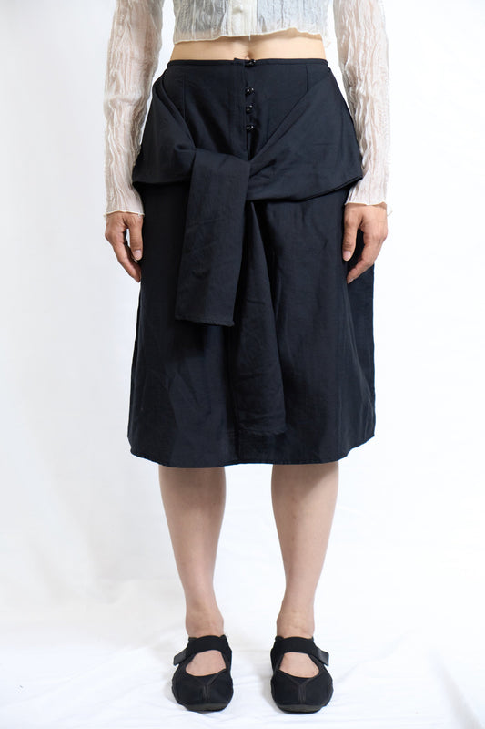 TIE WAIST WRAP SKIRT