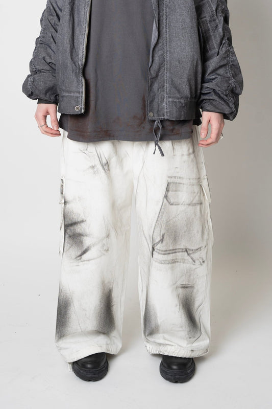 DUSTY COTTON CARGO PANTS WHITE