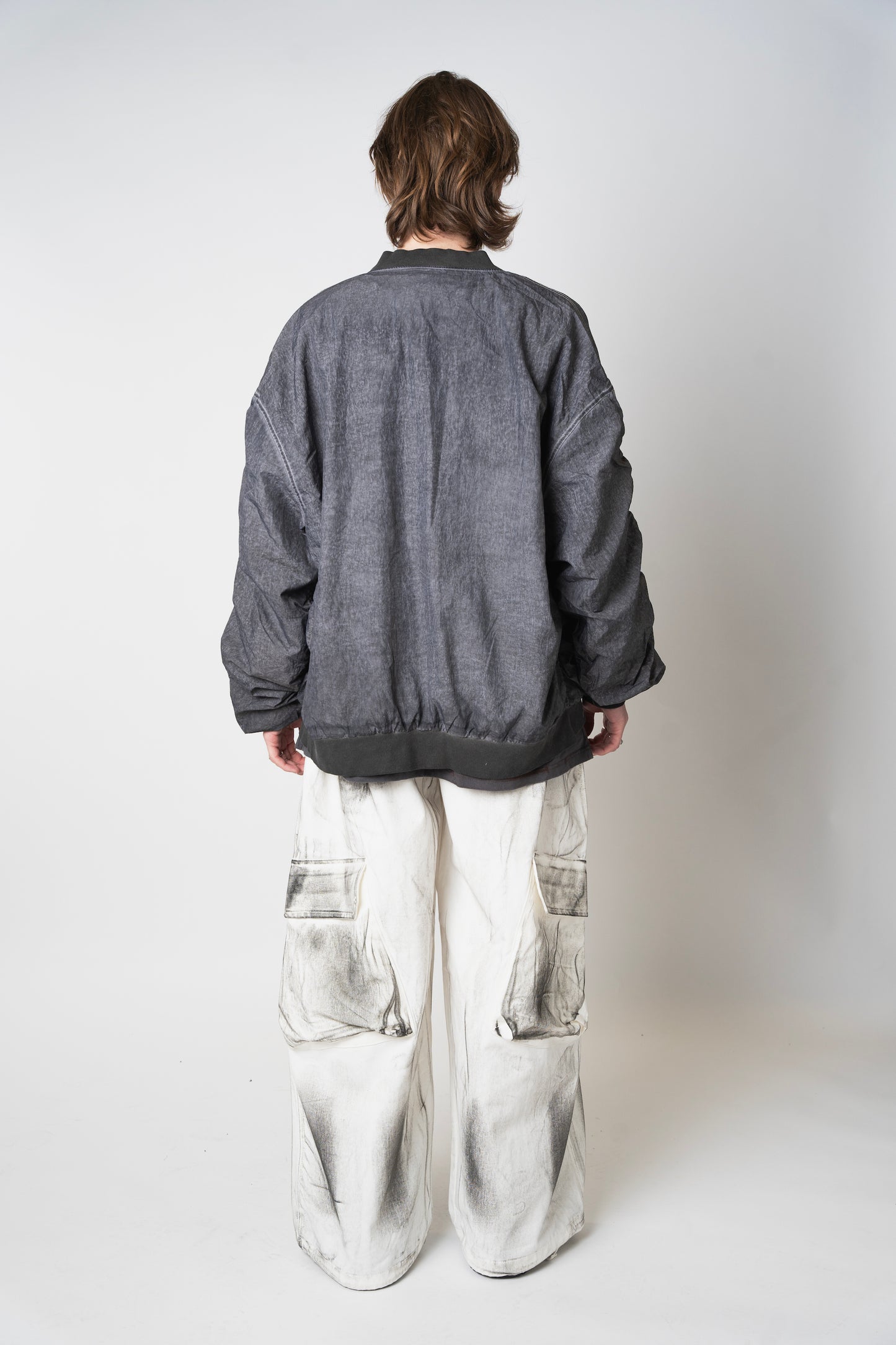 SHIRRING BOMBER JACKET