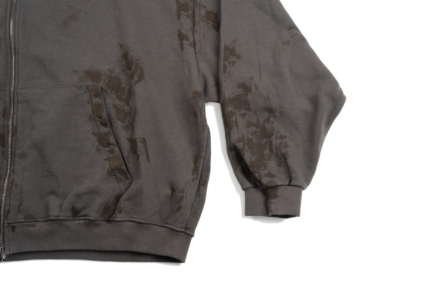 OVERSIZED ZIP UP HOODIE GREY