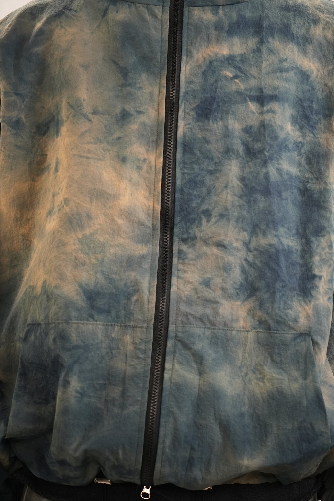 BLUE MOSS HAND-DYED HOODED JACKET