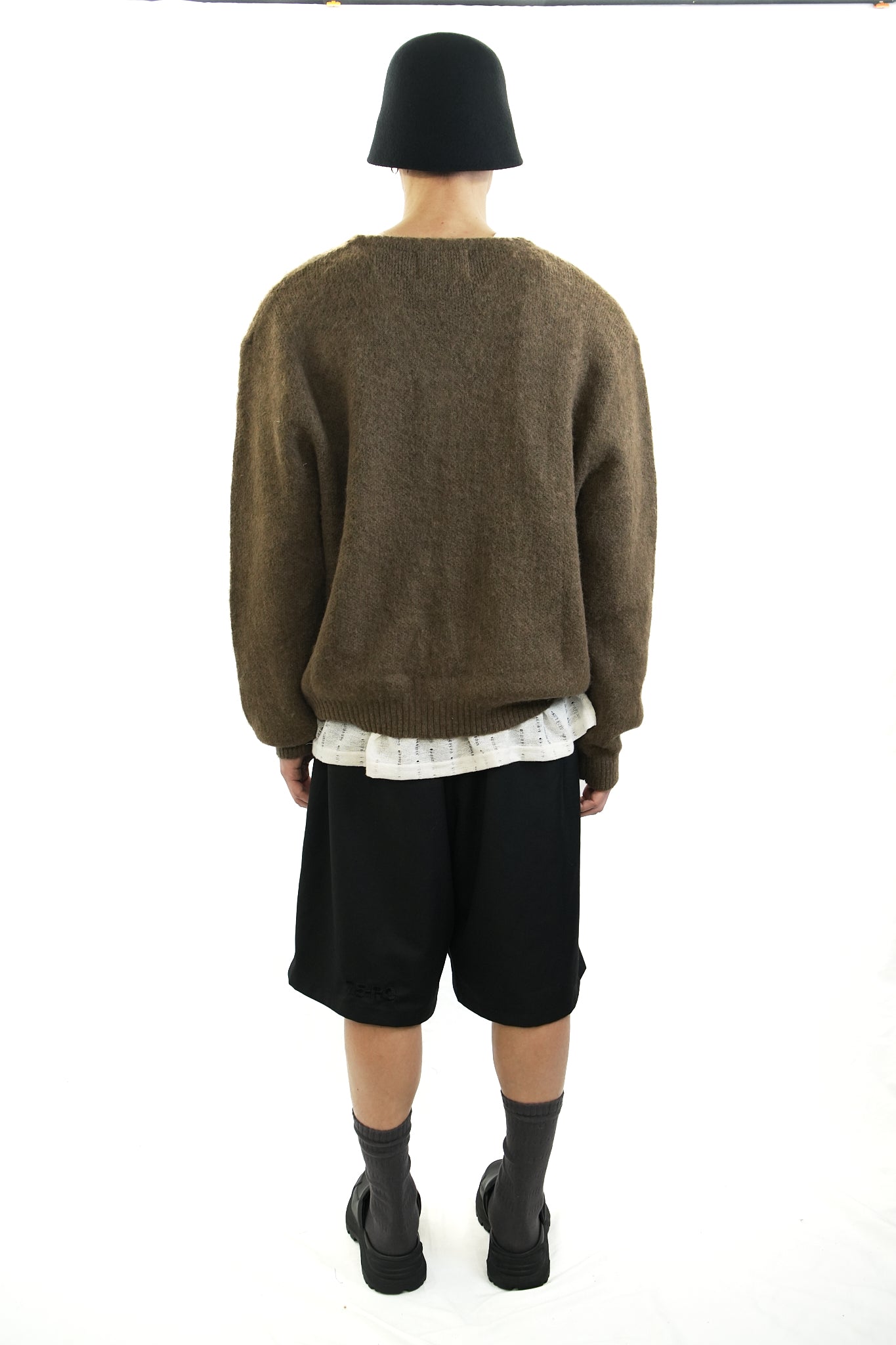 BROWN MOHAIR CARDIGAN