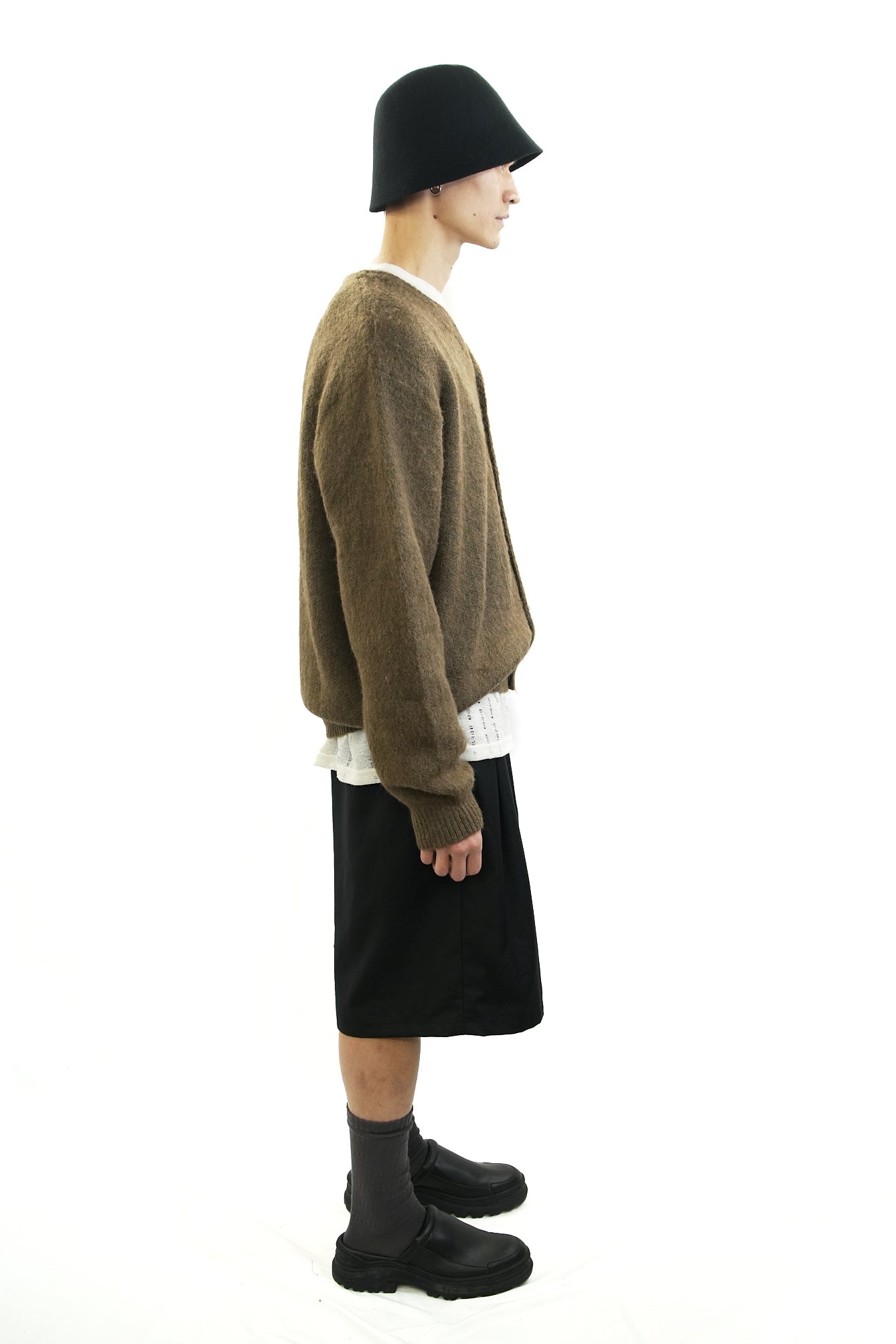 BROWN MOHAIR CARDIGAN