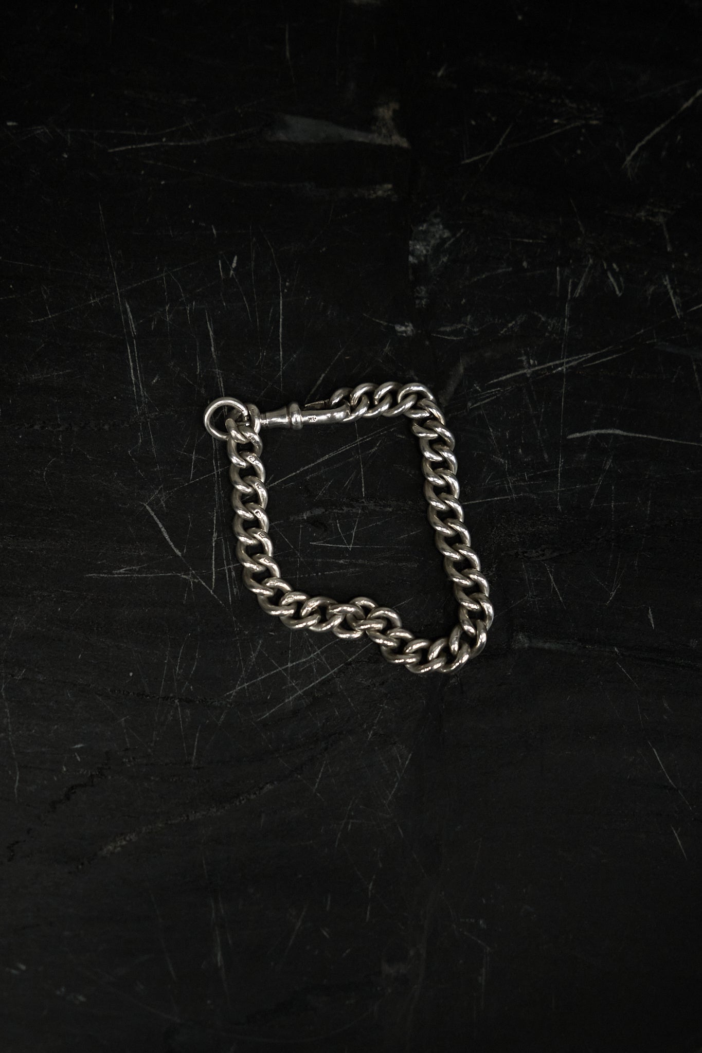 ALBERT CLASP CHAIN BRACELET — STERLING SILVER 925 (26G)