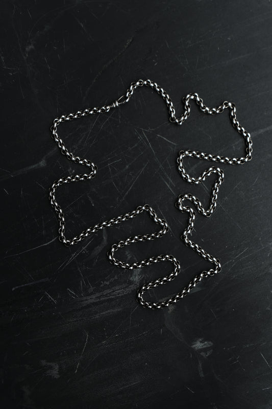 EXTRA LONG ALBERT CLASP CHAIN — STERLING SILVER 925 (37G)