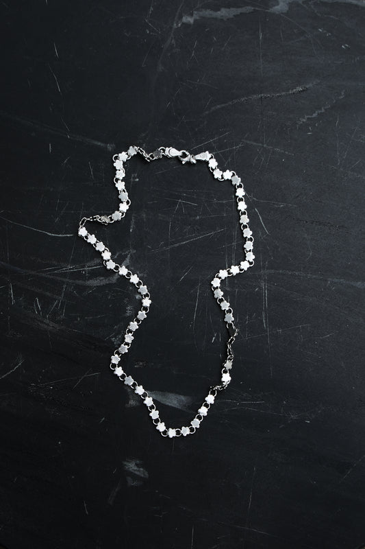 FLORAL LINK CHAIN — STERLING SILVER 925 (13G)
