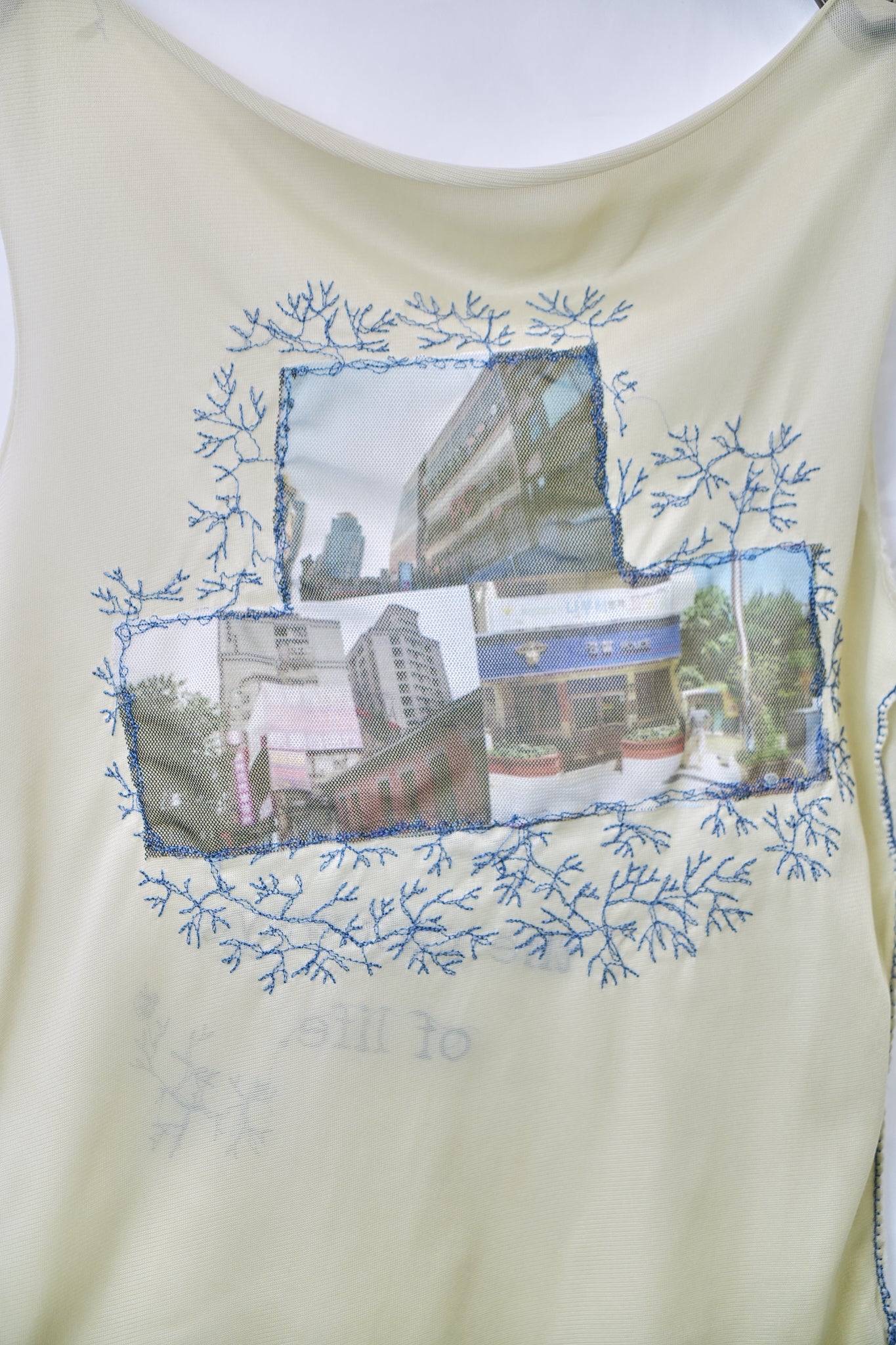 HAND-EMBROIDERED CITYSCAPE TANK