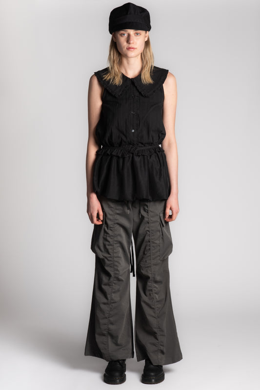 DARK GREY CARGO DRAWSTRING PANTS