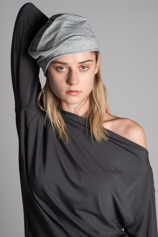 GREY MESH BEANIE
