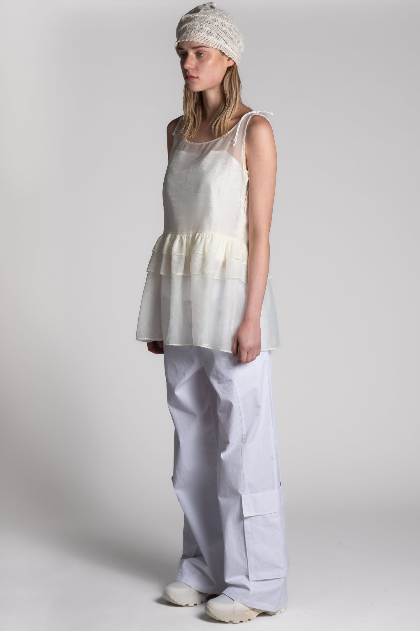 WHITE SHEER DRESS