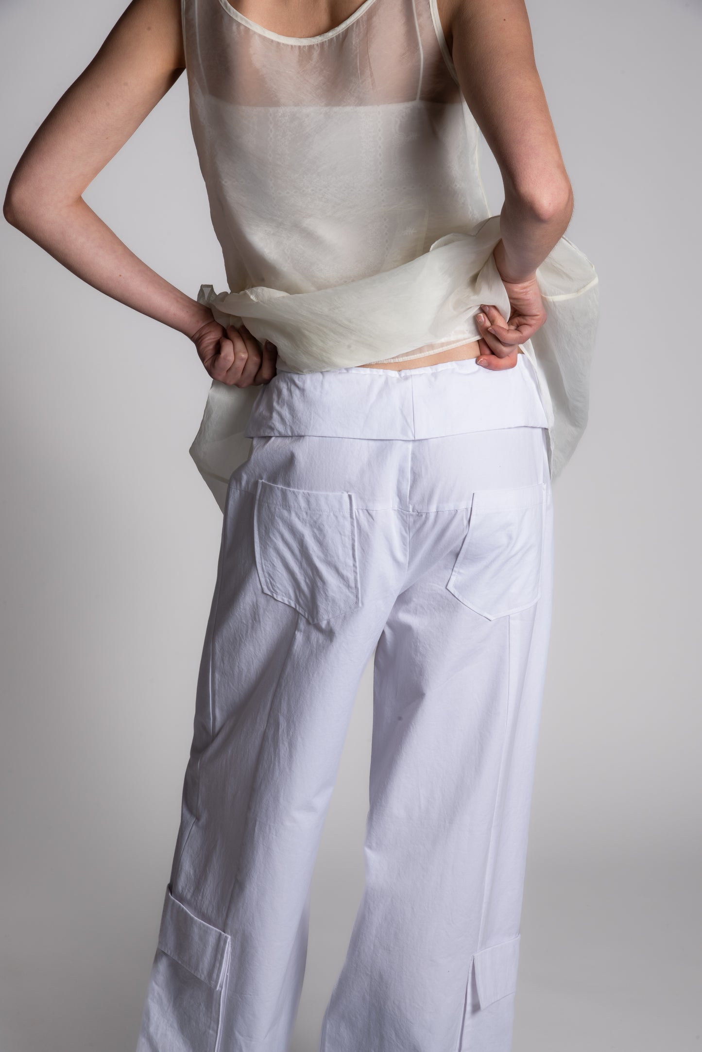 WHITE COTTON PANTS