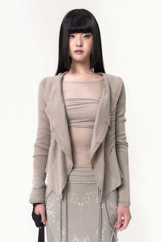 OJOS TUBE TOP LAYERED T SHIRT GREY