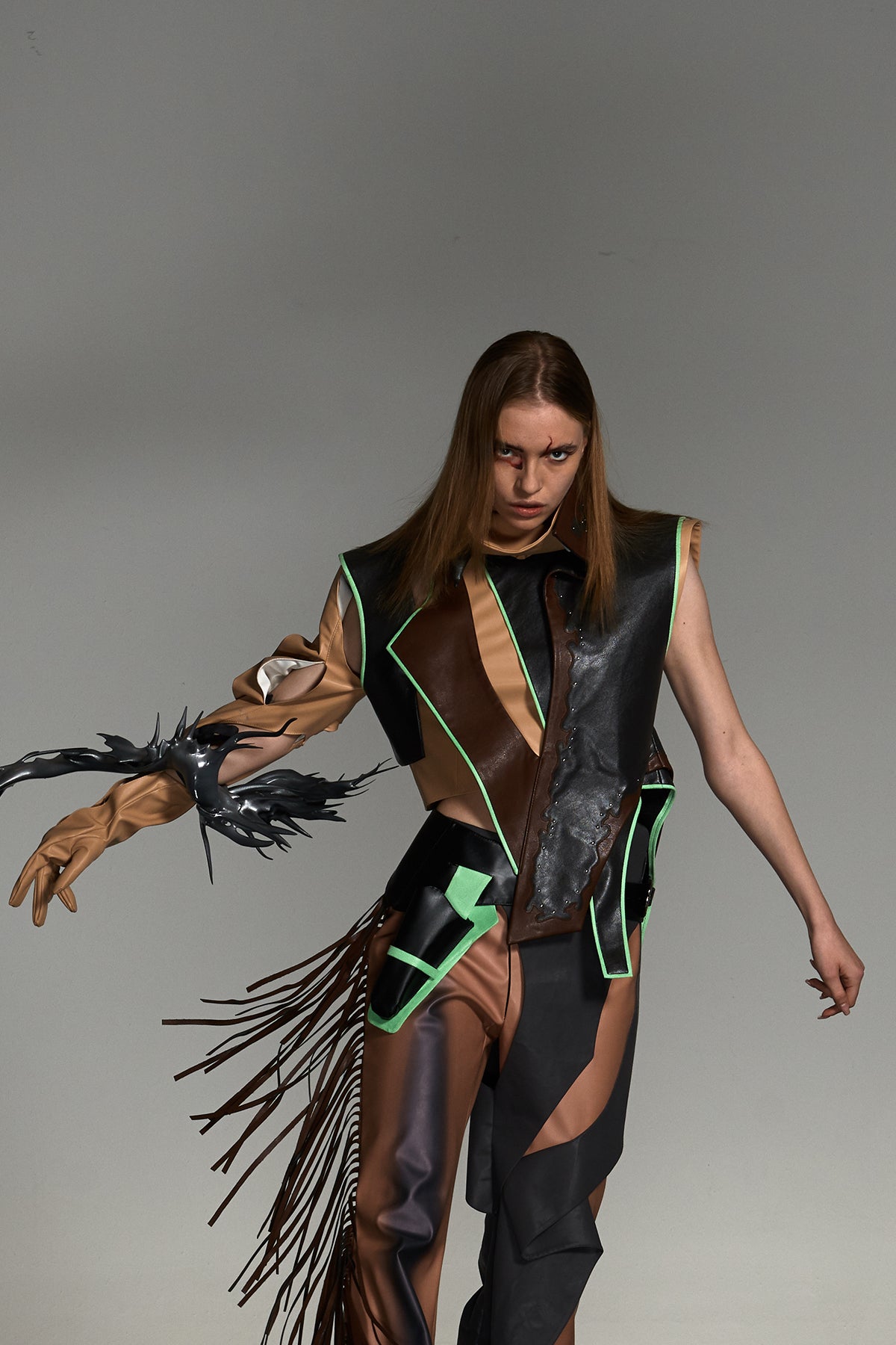 LEATHER PANEL JACKET