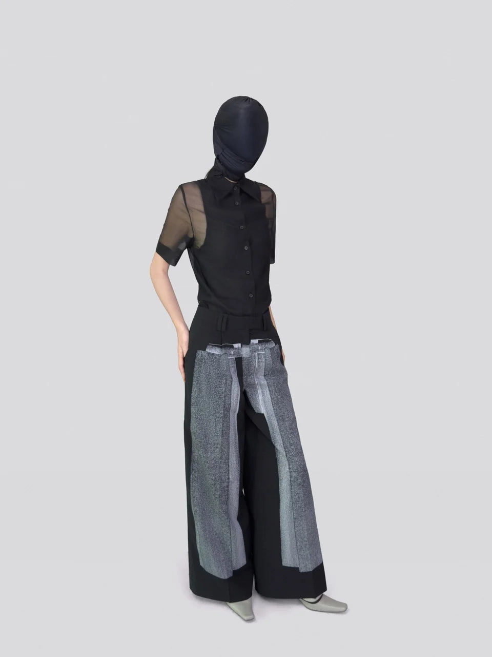 SHEER SHORT SLEEVE SHIRT TAILORED SLIM FIT