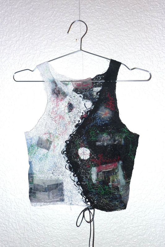 NJUTHESOPHIST YIN AND YANG VEST TOP