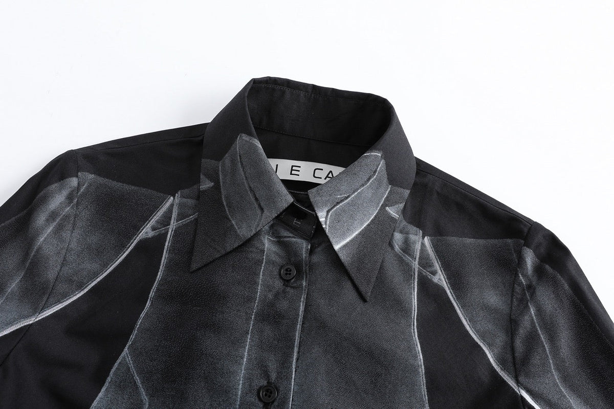 PRINTED LONG SLEEVE SHIRT SLIM FIT
