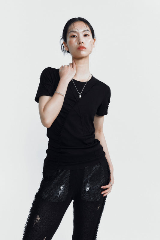 CUT-EDGE UNBALANCED SLIM TEE