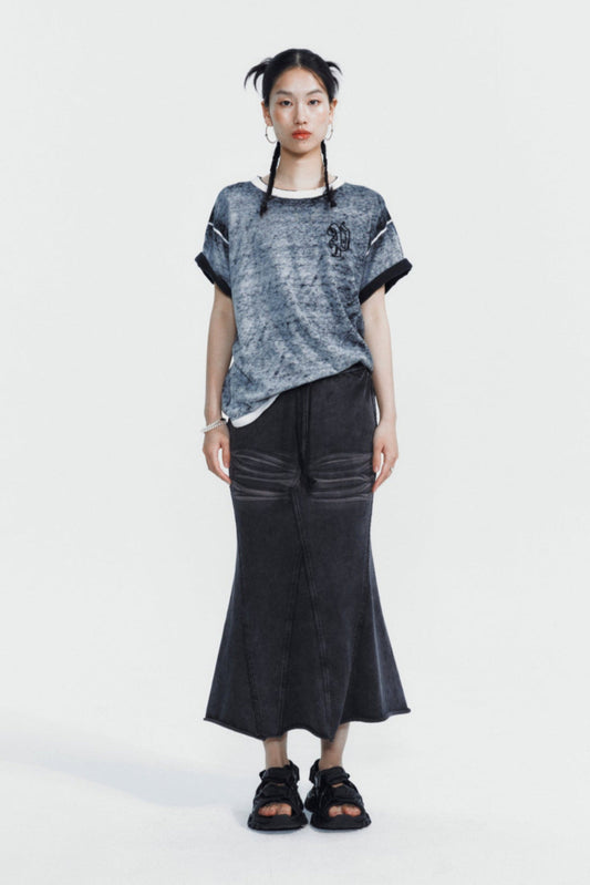 ACID WASHED MERMAID SKIRT