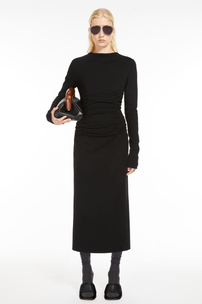 SPORTMAX GATHERED JERSEY DRESS